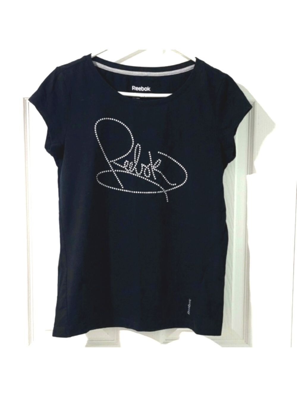 Reebok Women's Short Sleeves Embellished Top T-Shirt Size M